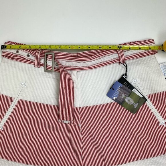 Abacus Red & White Searsucker A line Skirt - Picture 5 of 11